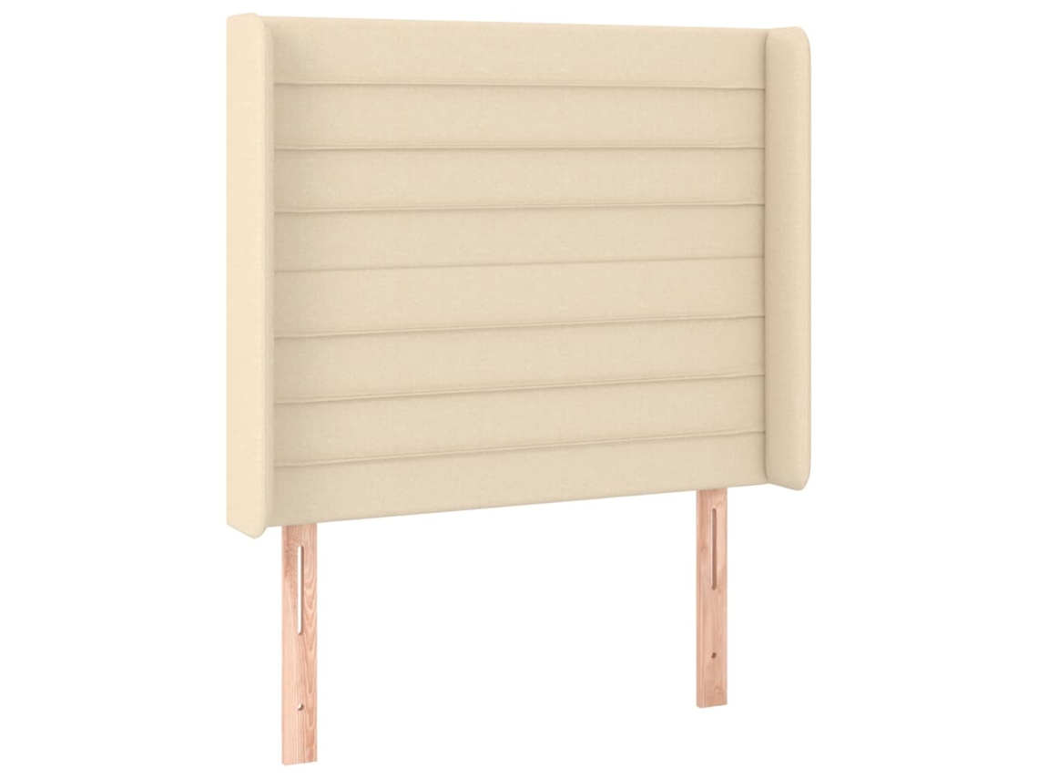 Cabeceira de Cama com Abas Tecido Creme MAISON EXCLUSIVE (93x16x118 cm)