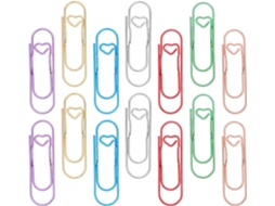 Healifty Conjunto De 70-clipes Metálicos Canetas E Lápis Em Diversas Cores, 70 Peças Multicoloridas Dourado, Rosa