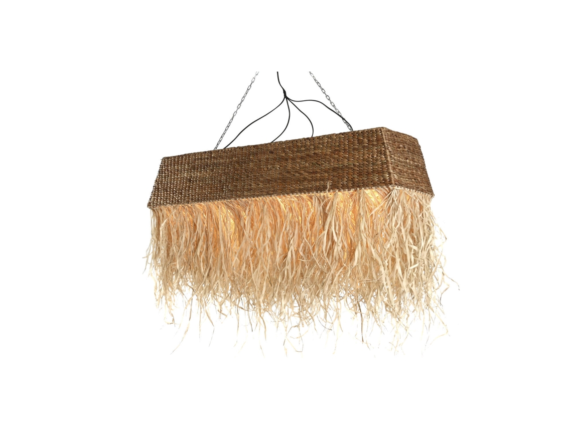 Luminária de Teto Feita de Fibras Naturais, 138x26x33cm ALEXANDRA HOUSE LIVING