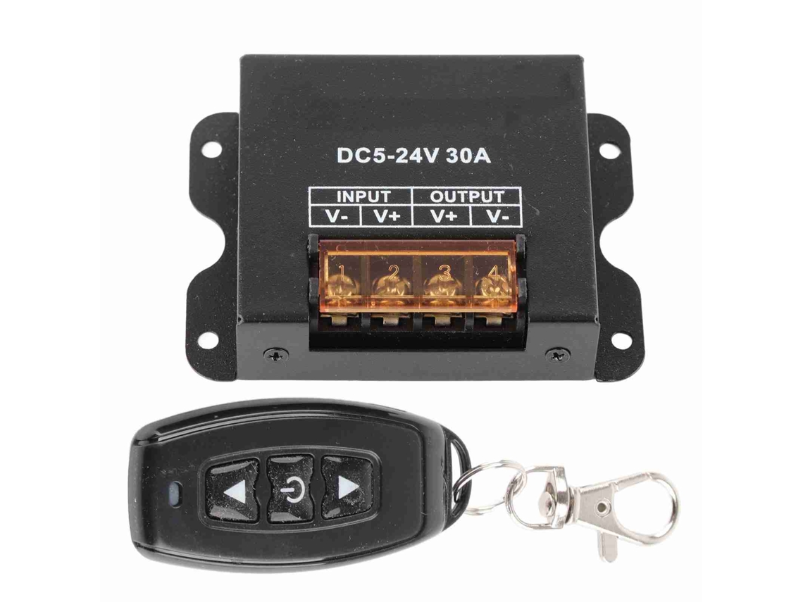 Controlador de Dimmer Led Monocromático com Controle Remoto Sem Fio 3 Botões Rf de Alta Potência