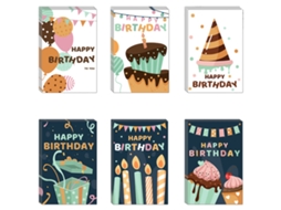 Cartão de Aniversário Cartão Dobrável com Mensagem de Feliz Aniversário NEVEANCE