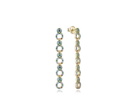 Brincos femininos VICEROY JEWELS 15120E100-39 zircônia banhada a ouro e prata