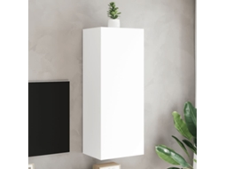 Vidaxl Móvel De Parede P/ Tv 40,5x30x102cm Derivados De Madeira Branco