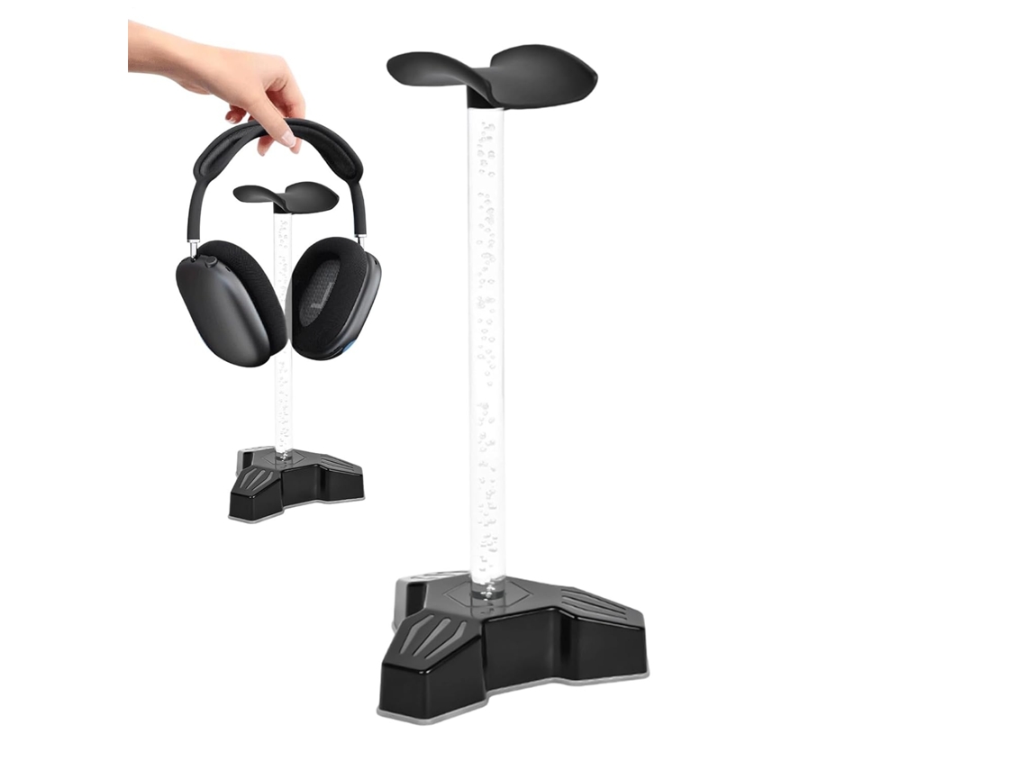 Lurelia Organizador Para Headset Gamer, Base Usb Com Luz, Rgb, Usb 3.0, Carregamento Usb, Metal, Setup Multimédia