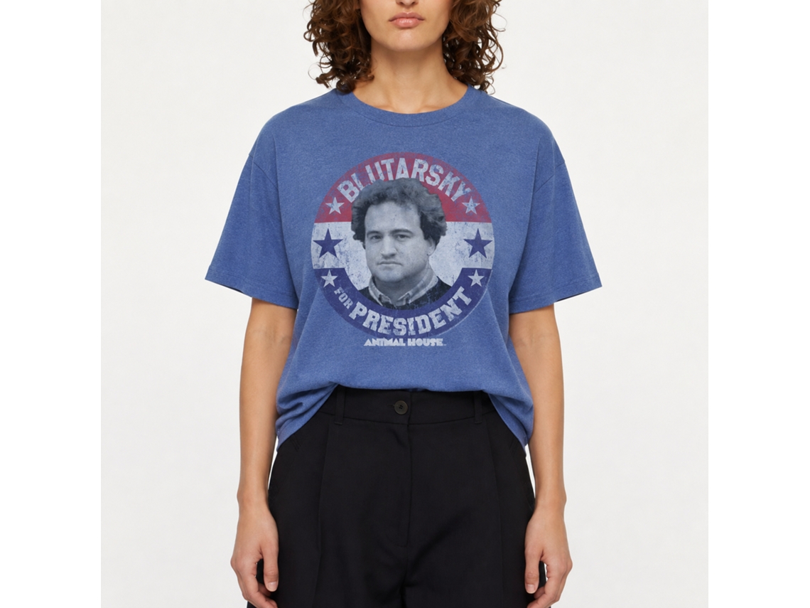 Rockinstone Animal House Movie Blutarsky For Prez Heather Royal Adult T-shirt Size:m