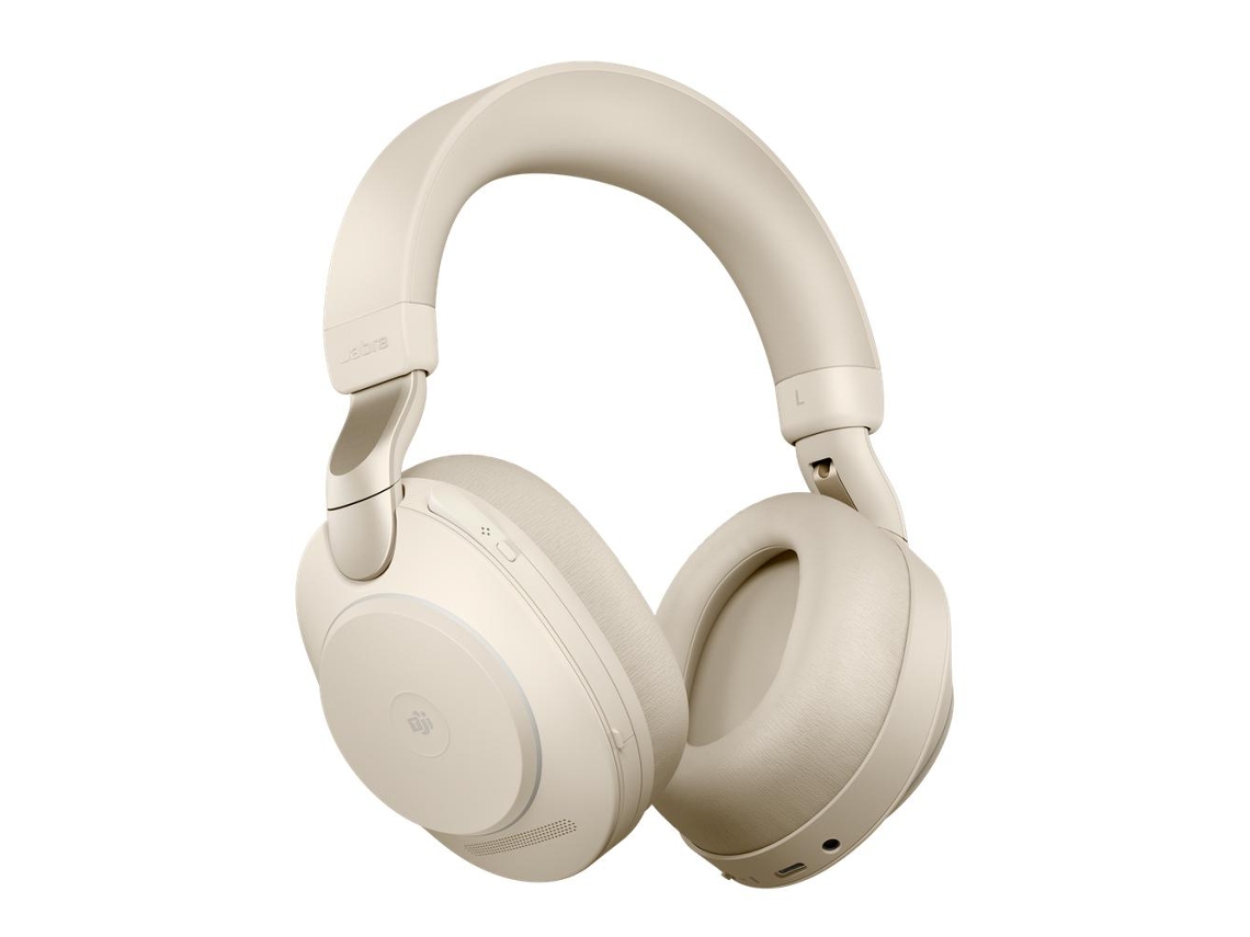 Jabra Evolve2 85 Ms Stereo Auscultadores Fita de Cabeça Conetor 3.5 Mm Usb Type-C Bluetooth Bege