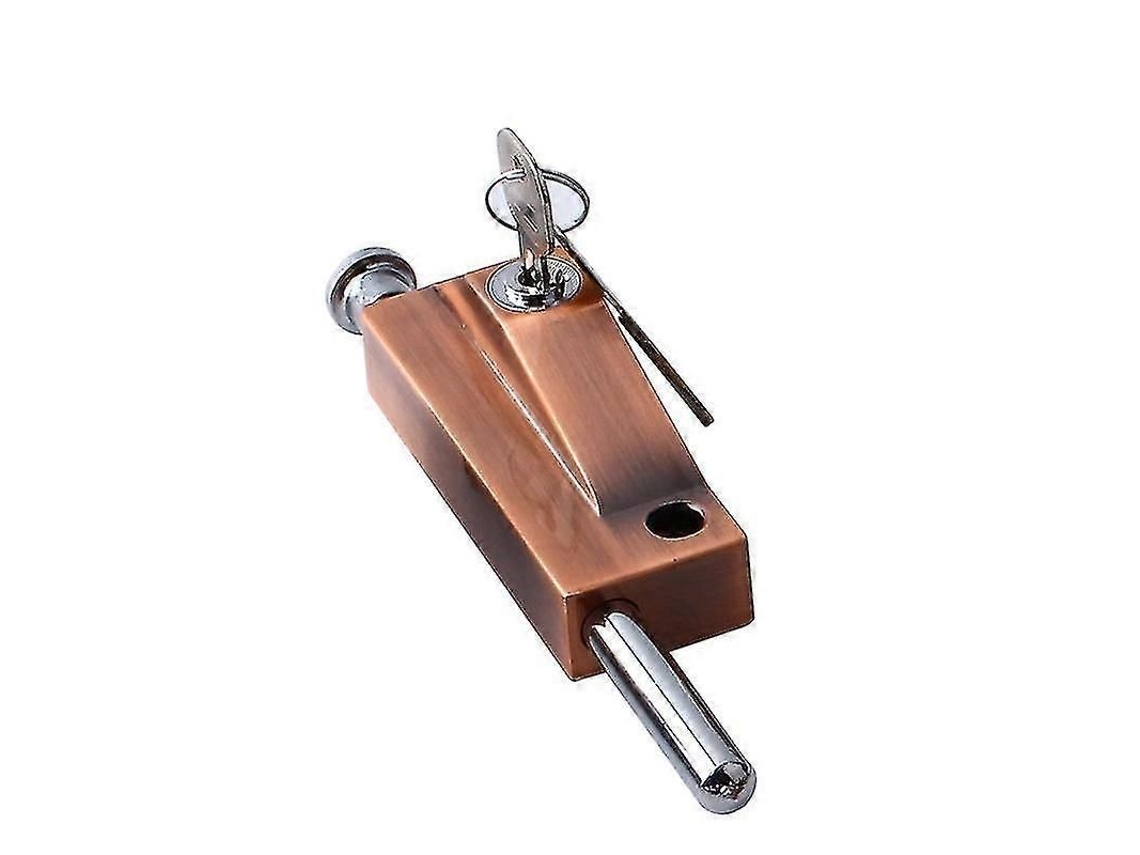 Fechadura Multifuncional Universal para Porta de Garagem com 1 Chave, para Uso Interno e Externo, Cor Bronze Vermelho Niuniu TAISHENGDA
