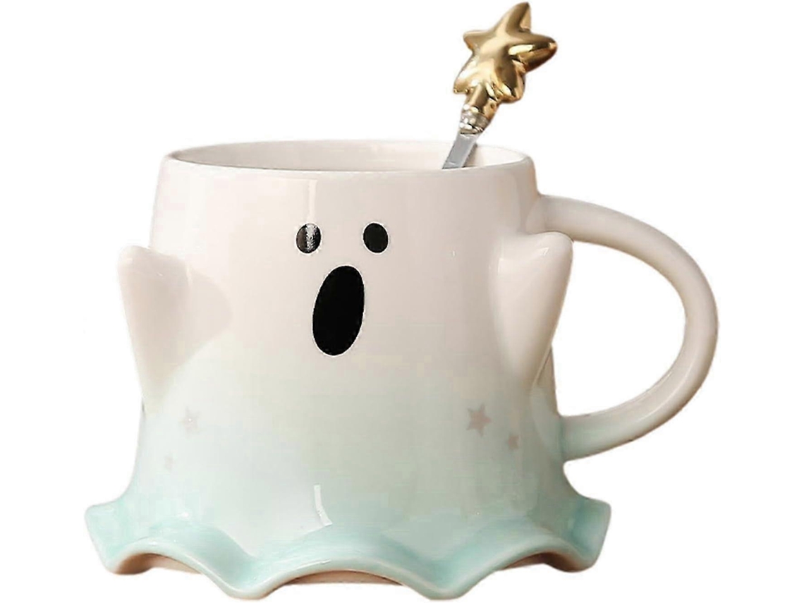 Caneca De Café Abóbora Fantasma Halloween, Cerâmica Halloween Com Alça Para Cozinha E Sala Jantard Aquaforge