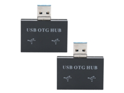 2 Pcs Adaptador Hub Otg Micro Usb Para Celulares Computadores Kit De Acessórios Usb A 2 Em 1