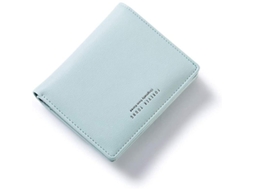 2026 cartera de Couro Sintético Pequena para Mulher, Bifold com Cremalheira, Porta moedas Leve e Estilo Elegante