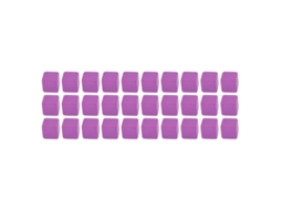 30 Dados Em Plástico Brancos 16mm Com Superfície Brilhante Para Educação Jogos De Tabuleiro Diy Roxo