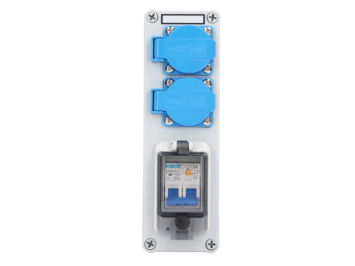 Laxiscreed Distribuidor De Energia Mural 250v 16a Com Proteção Contra Sobrecarga