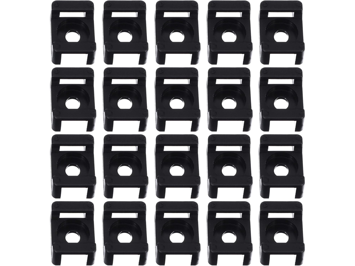 100 Presilhas De Plástico Pretas Para Cabos Usb E Elétricos, Leves