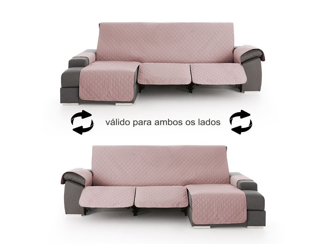 Cobertura para Chaise Longue Relax Assentos Rebatíveis Roxana MILICA Cor Rosa Tamanho 200 Cm