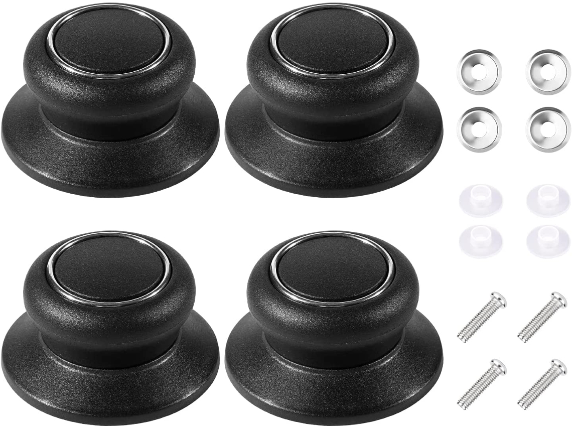 Pacote com 4 Botões de Substituição para Tampa de Panela Caçarola de Silicone e Vidro SUNNY SPACES