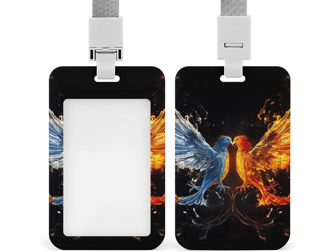 Porta Crachá Firebird, Porta Cartões De Identificação Vertical Resistente À Água, Em Plástico, Cartões De