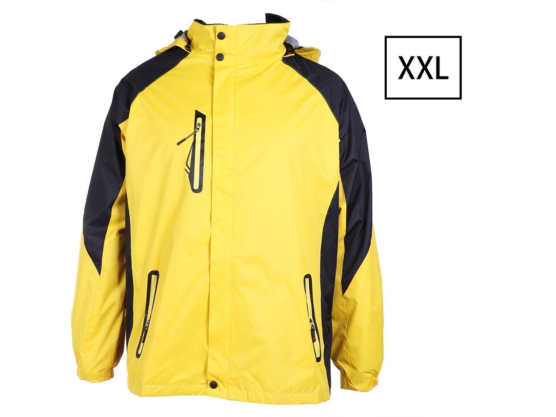 Jaqueta esportiva de inverno unissex, jaqueta impermeável e quente para escalada, amarela/preta (XXL)