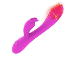Vibrador Rabbit Ponto G Com Função De Aquecimento, Brinquedos Sexuais Rosa Para Clitóris Estimulação Do Ponto G Vibrador Dildo Com 16 Estimuladores P