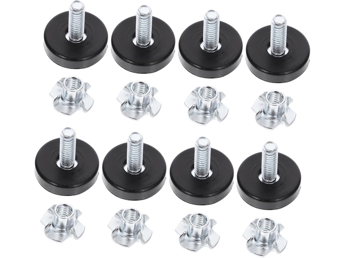 Conjunto De 12-niveladores Ajustáveis Para Móveis, Cadeiras E Mesas, Com Base Ajustável Em Altura E Design Para Piso