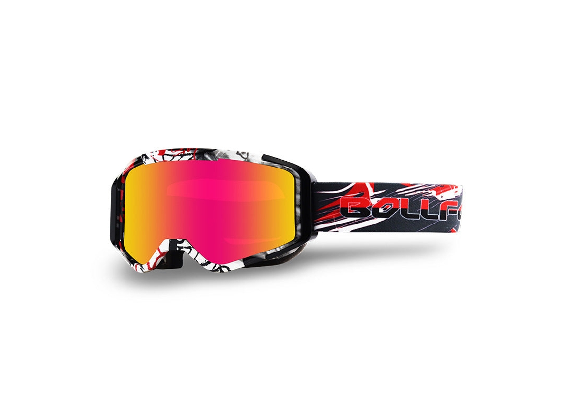 Óculos De Motocross, Esqui, Mx, Off-road, Motocicleta, Ciclismo Ao Ar Livre, Quadriciclo, Óculos Para Motocross, Armação Vermelha, Lente Rosa