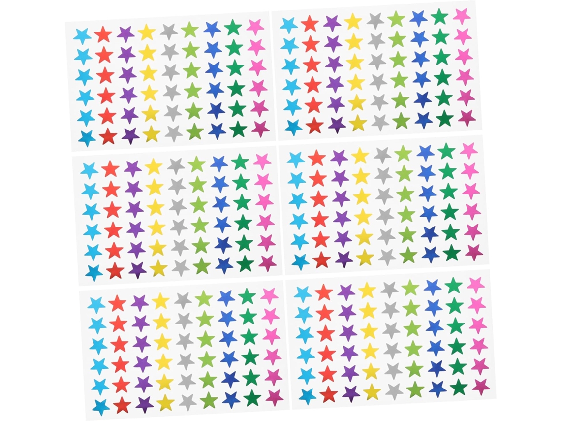 30 Folhas De Adesivos De Estrelas Para Recompensar Meninos E Meninas, Coloridos De Alumínio, Removíveis