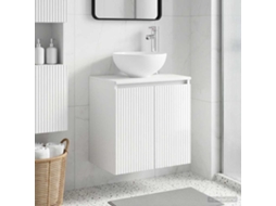 Vidaxl Vaidade Com Pia Suspensa Branco Brilhante 49,5 X 35 X 63 Cm