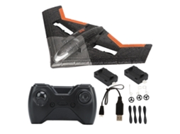 Avião De Controle Remoto 2.4ghz Planador Resistente A Colisões Brinquedo Para Crianças Laranja 3 Baterias
