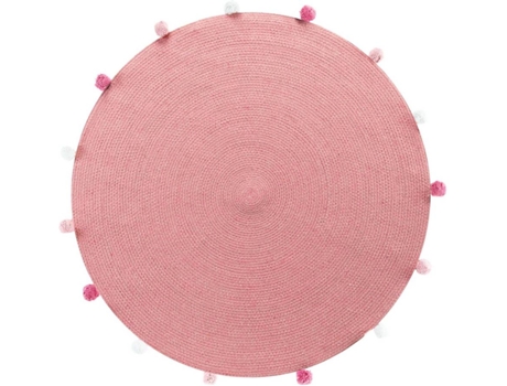 Tapete DOUCEUR D'INTÉRIEUR PompomParty (Rosa - 90 x 90 cm - Poliéster)
