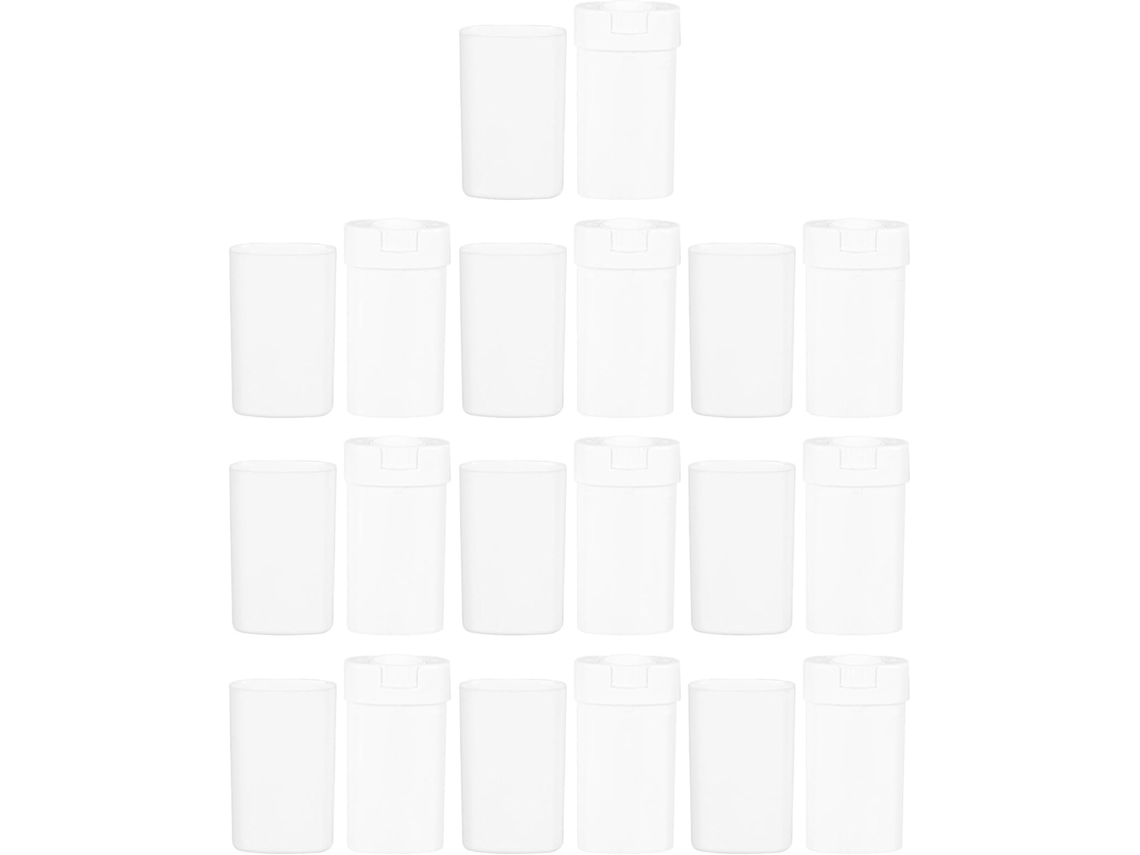 Desodorante Em Tubo, Recipiente Portátil De Plástico Branco, Pacote Com 10 Unidades, 15g, Frascos Convenientes E Recarregáveis.