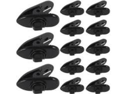 100 Peças Clip De Suporte Para Fones De Ouvido Suporte De Capacete Pince Para De Ouvido Plastique Noir