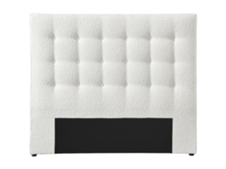 Cabeceira de Cama Francesco VENTE-UNIQUE.PT Tecido Branco (140x190cm.140x190cm)