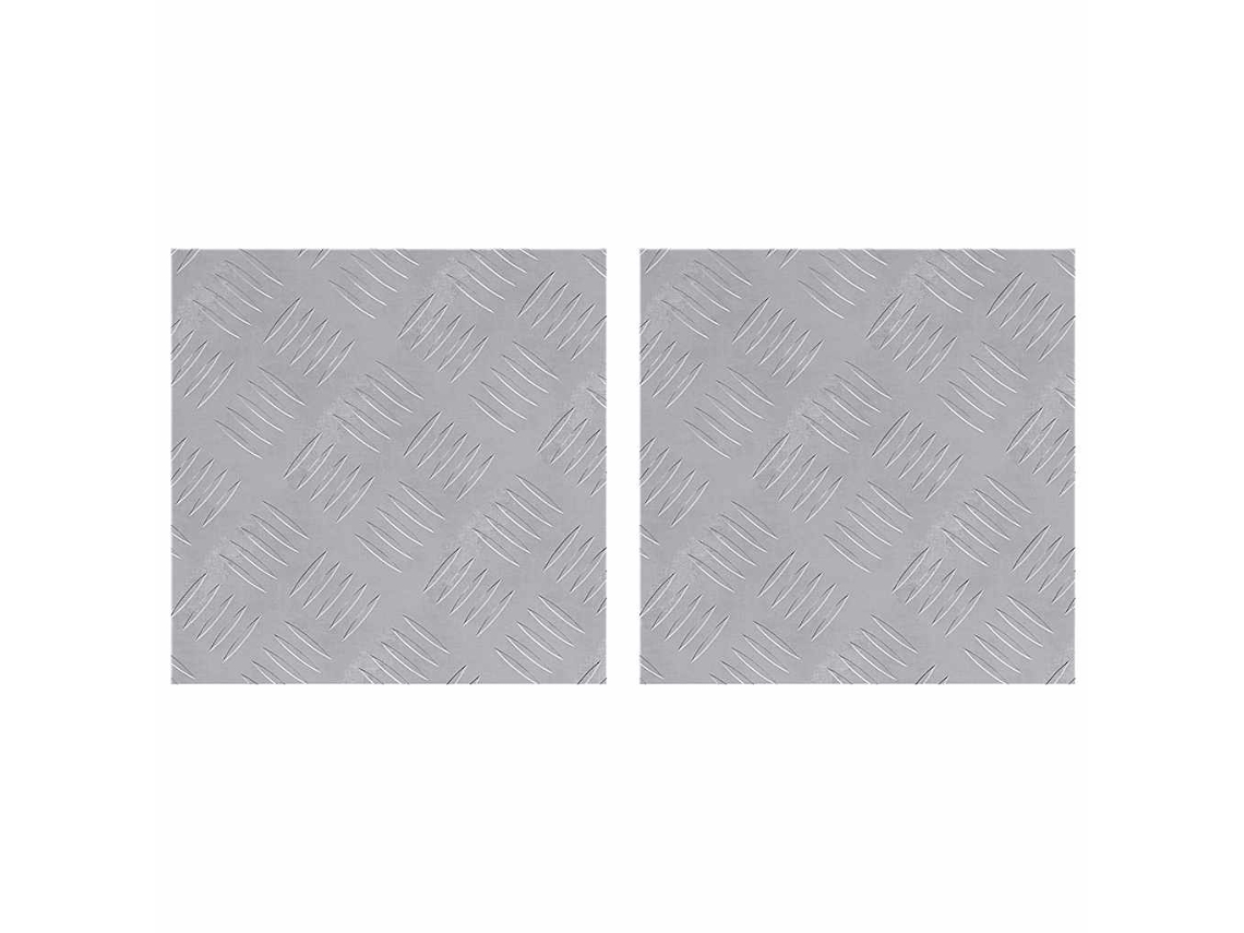 Degrau Quadrado 2 Peças Prateado 30 X 30 Cm Alumínio MAISON EXCLUSIVE