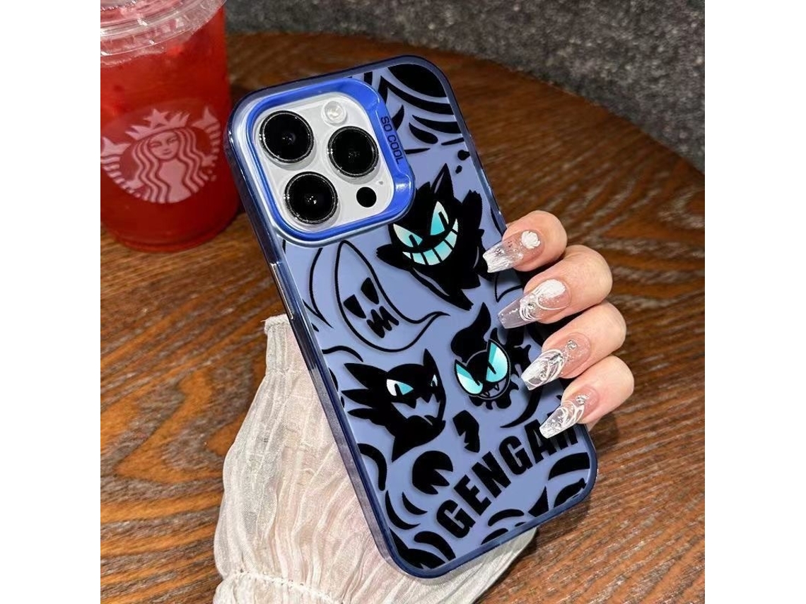 Capa Para Iphone 17 Pro Laser Gengar H220p1 Azul Gengar Laser Trend