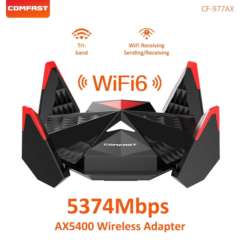 (branco) Adaptador Usb Wifi 6 Para Placa De Rede Sem Fio Para Jogos (gigabit)