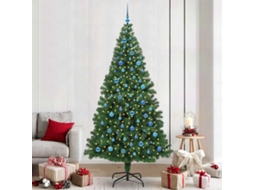 Vidaxl Árvore De Natal Artificial Verde 240 Cm Pvc, Aço E Plástico