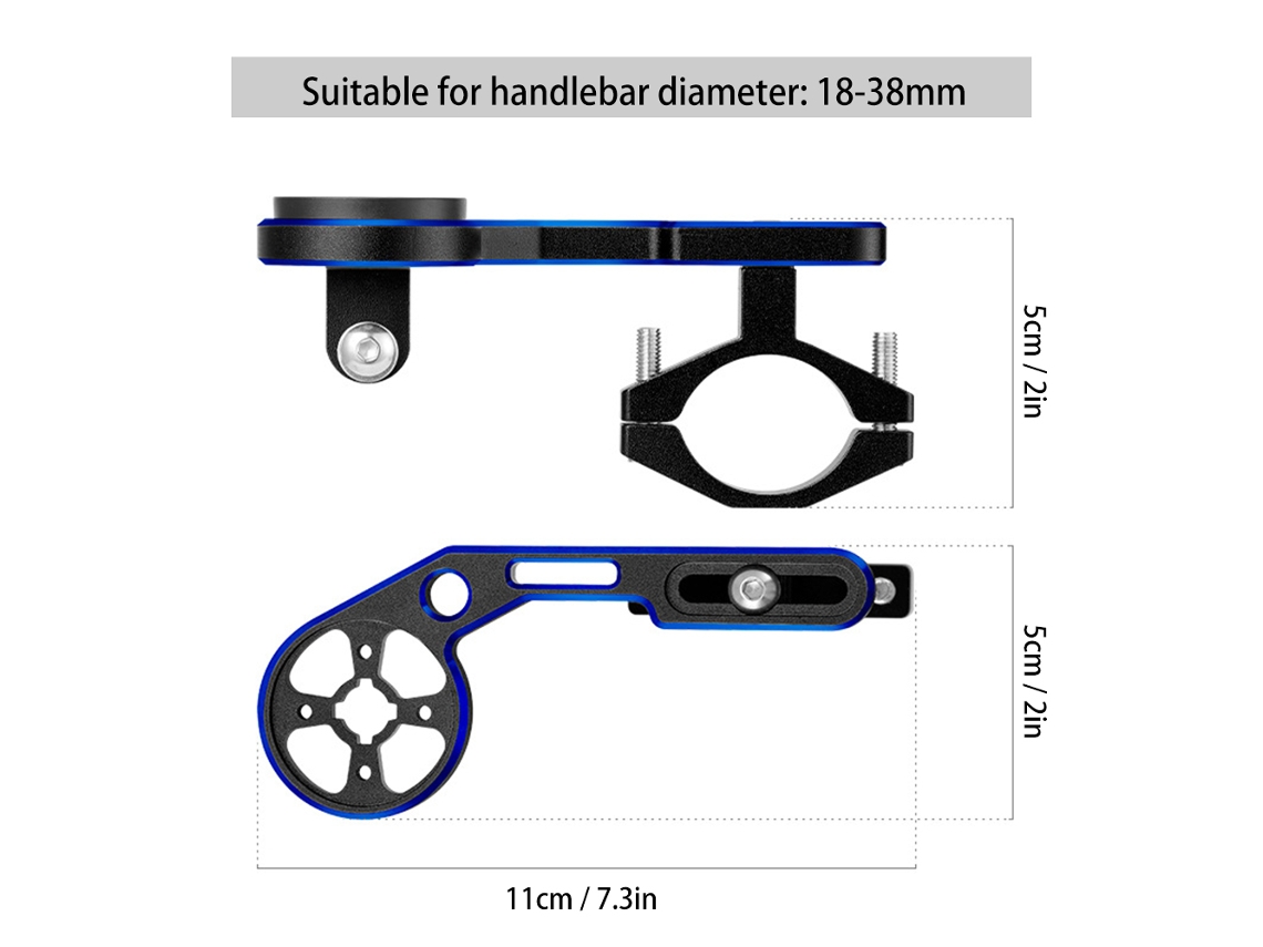 Suporte Ajustável para Computador de Bicicleta com Adaptador para Câmera e Luz S/MARCA