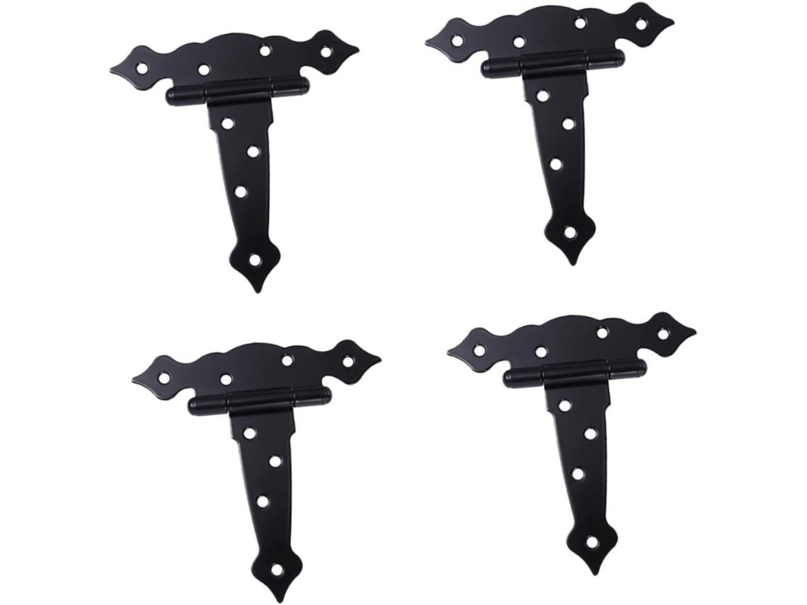 Conjunto De 4 Dobradiças Ferro Reforçado Para Portas Celeiro, Com