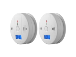 2 Unidades Detector Co Fumaça Visor Lcd