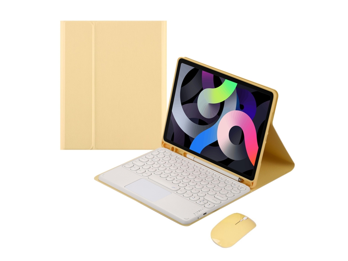 Lurelia Capa Com Teclado Bluetooth Para Ipad 11th Gen, Rosa E Branco (2025)