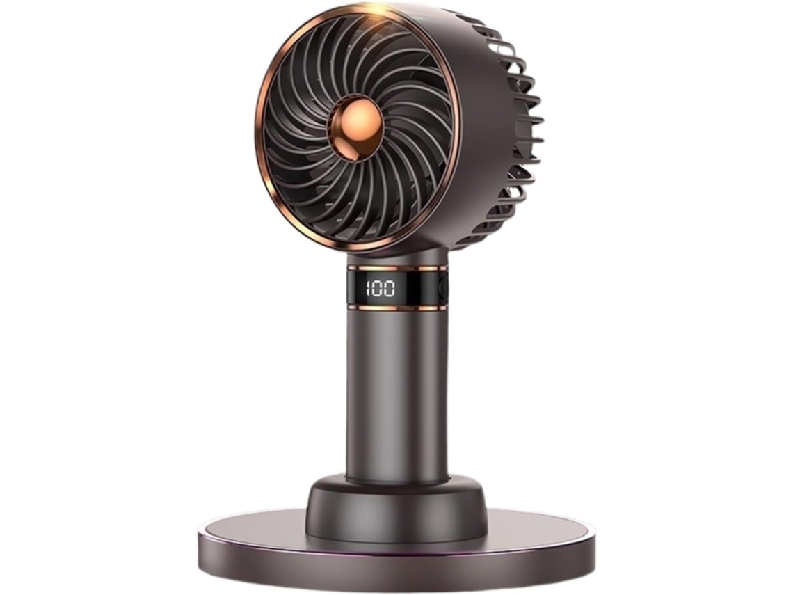Mini Ventilador de Mesa USB Recarregável 5000 mAh S/MARCA com clip e fácil de usar