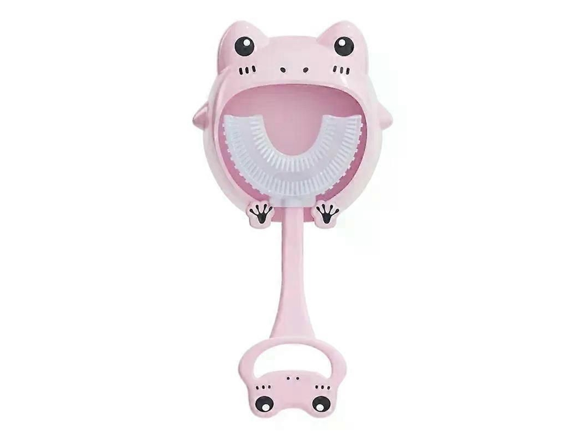 Escova de Dentes Infantil em Formato U com Desenho Animal, para Bebês Limpeza Bucal 360 Graus e Mordedor Silicone. GOKOCO