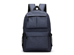 Mochila Grande E Resistente Com Conector Usb, Azul Escuro*