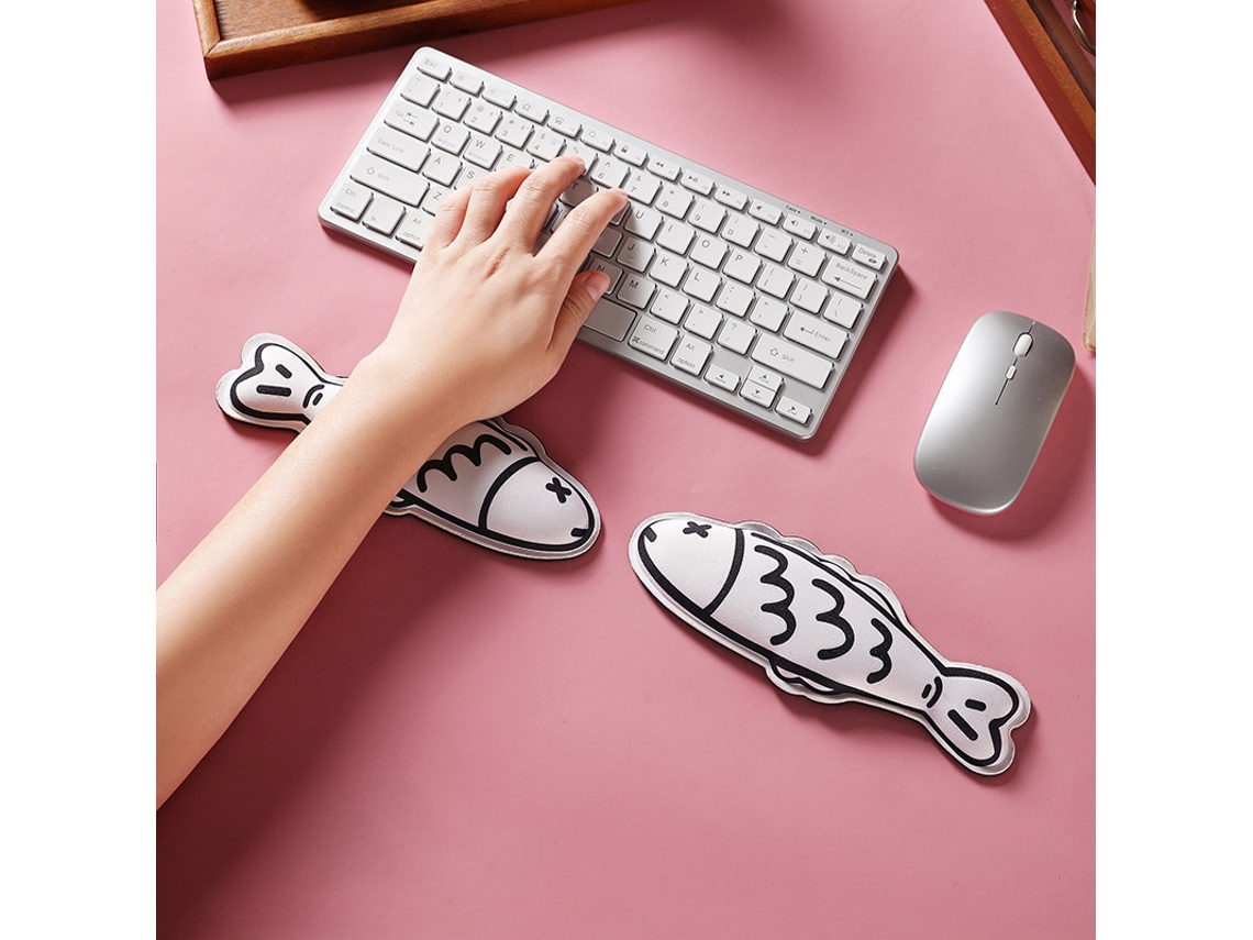 Almofada HEXINYIGJLY Apoio Punho Teclado Rato Espuma Memória para Gaming, escritório Peixe Pequeno | HEXINYIGJLY