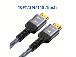 Cabo Trançado De Alta Velocidade 8k/4k 48gbps Tadvyyvayotoy