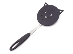 2026 espátula de Wok Pequeña Resistente Al Calor Forma de Gatito Nylon Turner Negra