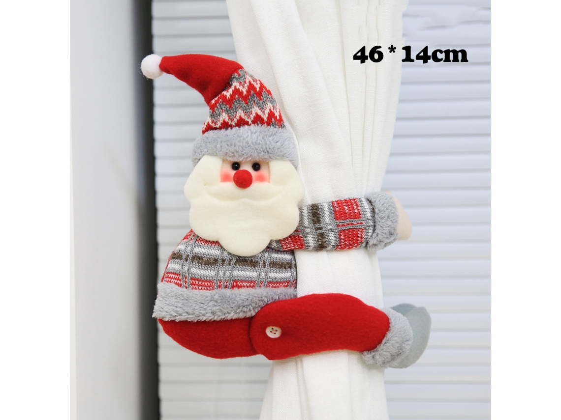Fivela De Cortina Natal Em Forma Boneco Velho Sem Rosto, Prendedor Cortina, Alça Para Decoração Janela Casa E Restaurante. Aquaforge