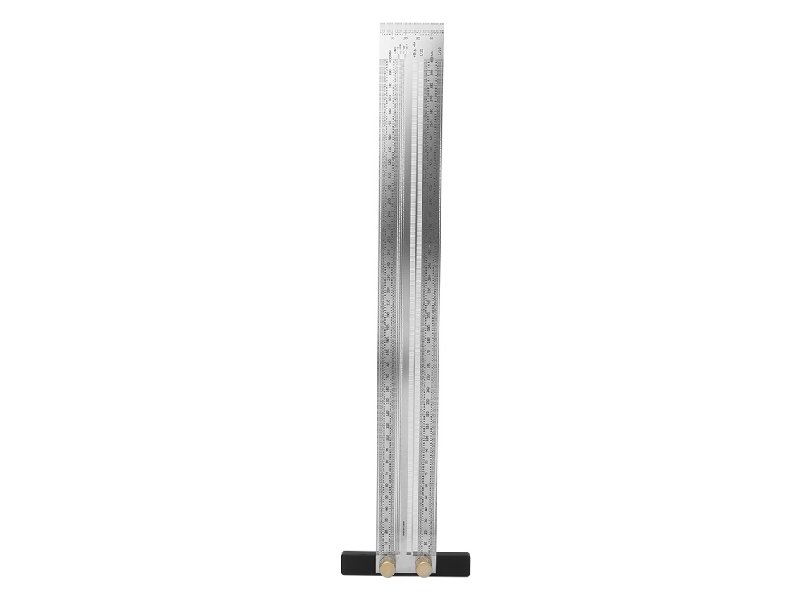 Laxiscreed Régua T Em Aço Inox, 400mm, Para Marcação Exata Em Projetos De Carpintaria Com Ferramenta De Marcação