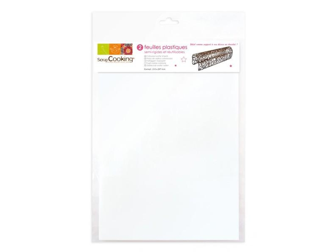 2 Folhas de Plástico Semirrígido para Chocolate SCRAPCOOKING