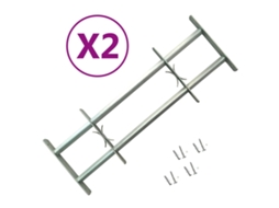 vidaXL Grades de segurança ajustáveis para janelas 2 pcs 1000-1500 mm