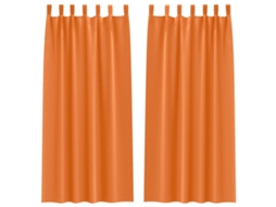 Maison Exclusive - Cortinas Blackout Com Argolas 2 Pcs Laranja Brilhante